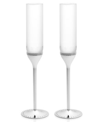 Vera Wang Grosgrain Toasting Flutes, Set of 2 – Happily Ever Etched