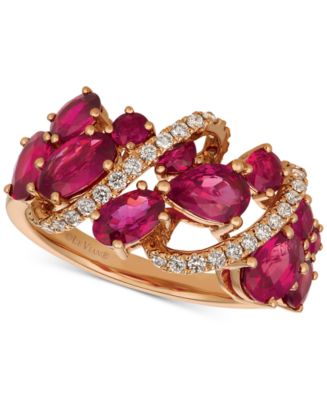 Le Vian Passion Ruby™ (2-5/8 ct. t.w.) & Diamond (1/5 ct. t.w.) Ring in 14k Rose Gold & Reviews ...