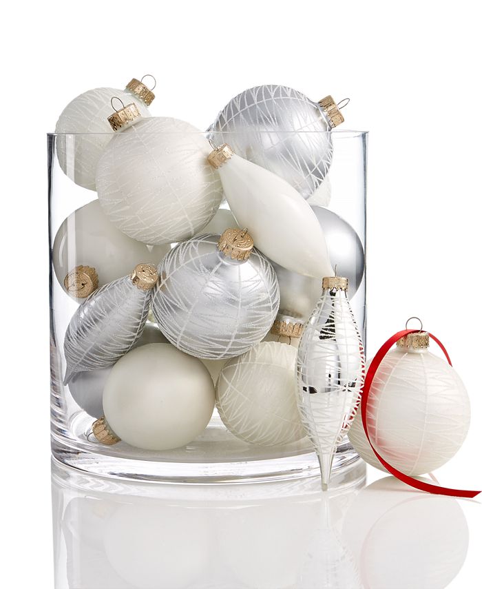 Holiday Lane Set of 22 Glass Ornaments, Created for Macy's Macy's