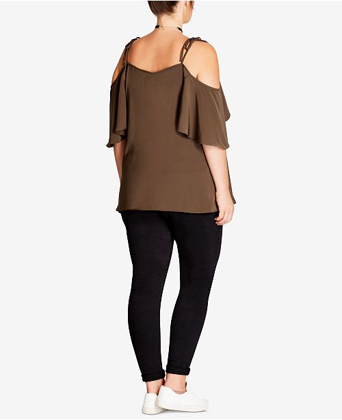 City Chic Trendy Plus Size Off-The-Shoulder Tunic ...