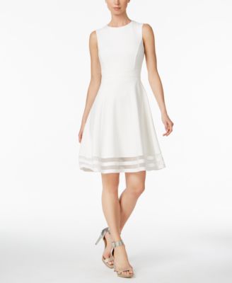 calvin klein white dresses macy's