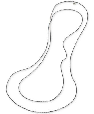 Carolee - Silver-Tone Blue Crystal Long Rope Necklace