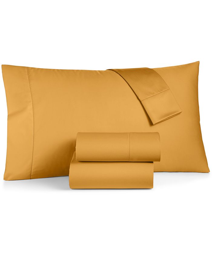 Charter Club Solid 550 Thread Count 100 Supima Cotton 4Pc. Sheet Set, Queen, Created for Macy