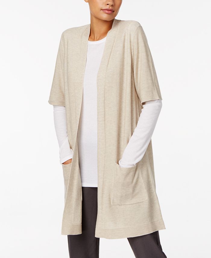 Eileen Fisher Long ElbowSleeve Cardigan Macy's