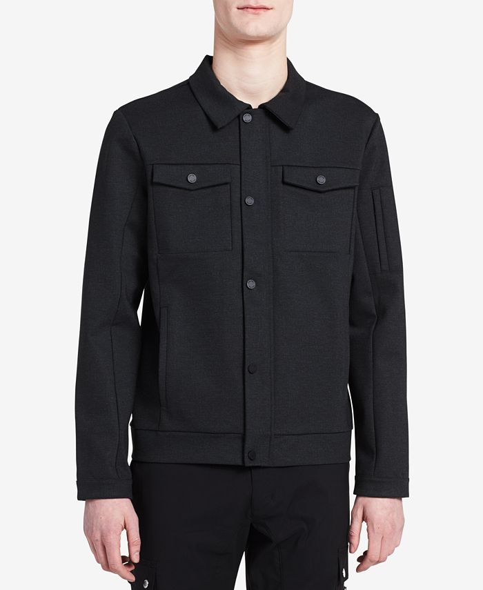 Calvin Klein Men's Slim-Fit Premium Knit Trucker Jacket - Macy's