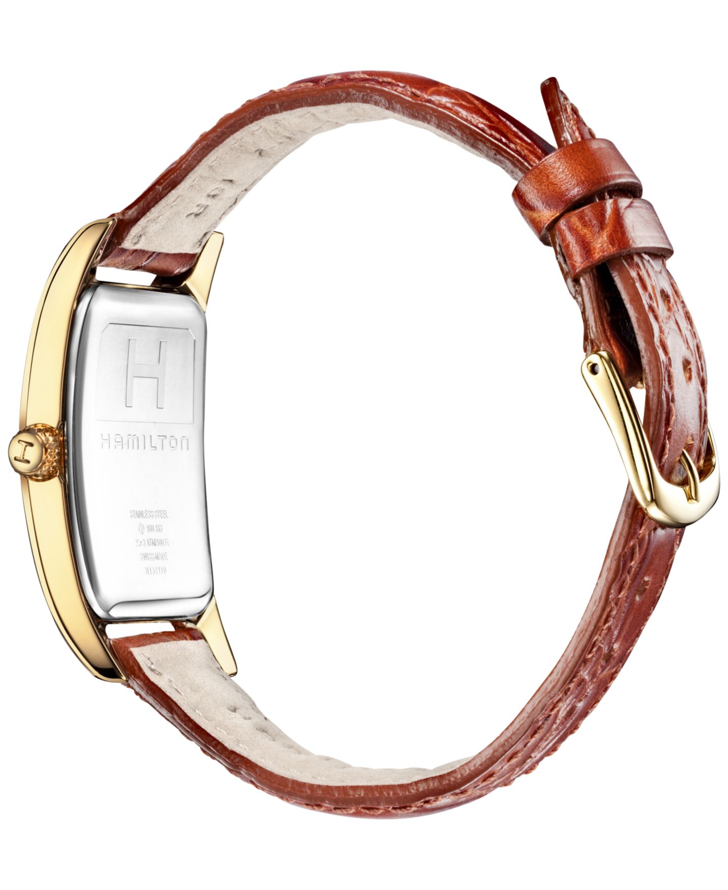 Мужские часы Hamilton Swiss Boulton Brown Leather Strap Watch 27mm H13431553 — фото 2