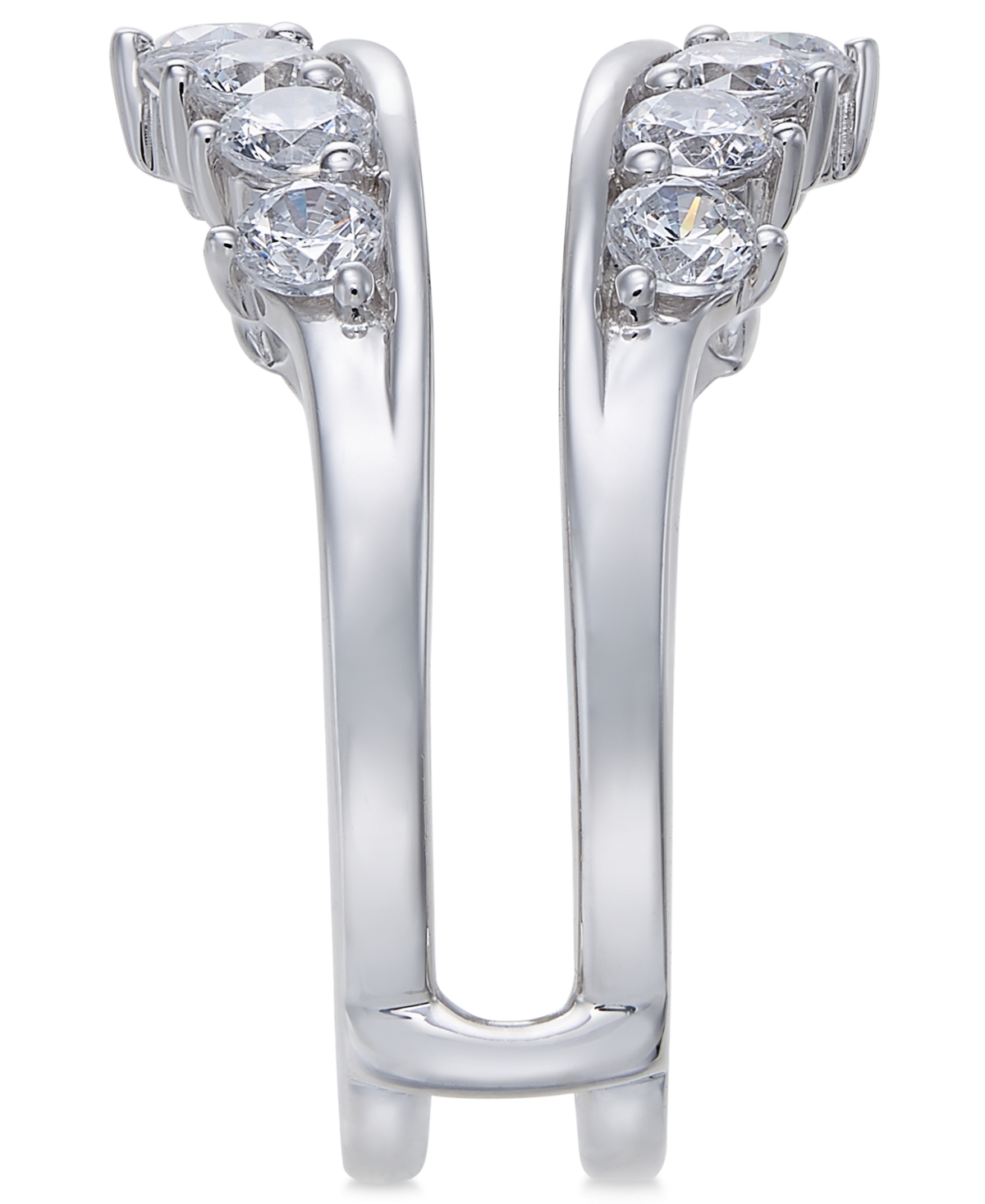 Diamond Tiara Solitaire Enhancer Ring Guard (1-3/8 ct. t.w.) in 14k- White Gold