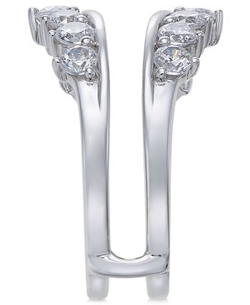 Macy's - Diamond Tiara Solitaire Enhancer Ring Guard (1-3/8 ct. t.w.) in 14k White Gold