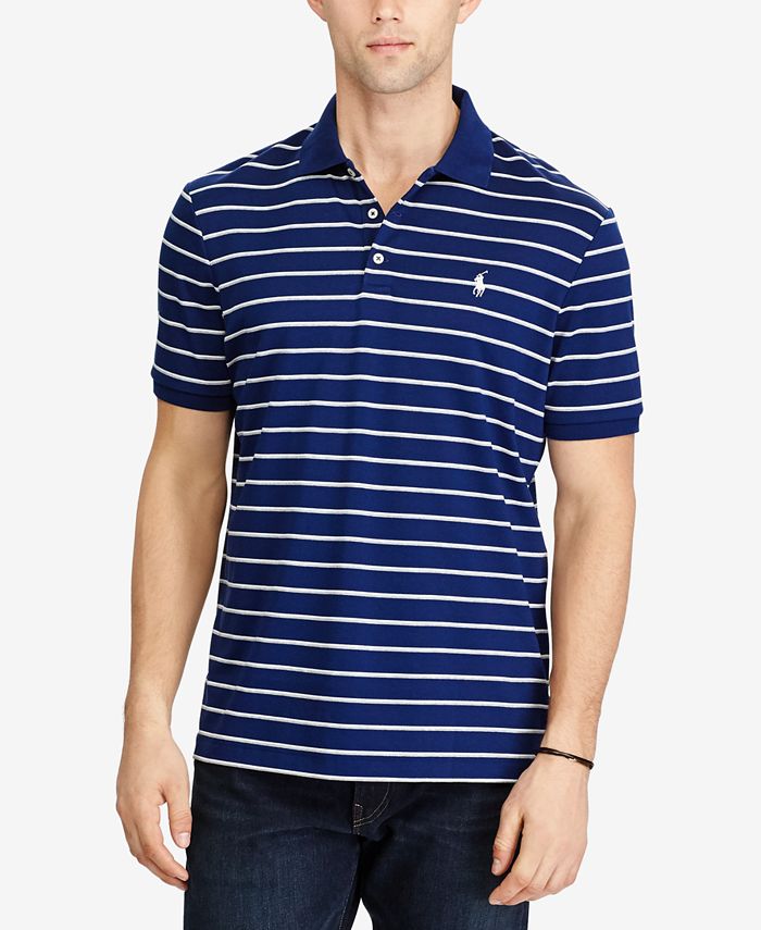 Polo Ralph Lauren Men's Big & Tall Classic-Fit Striped Soft-Touch Polo ...