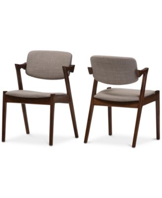 Furniture - Elegant Mid-Century Dining Armchair (Set Of 2), Quick Ship