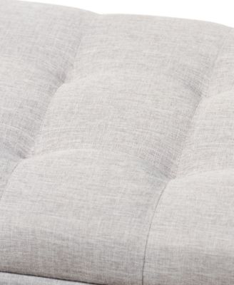 Roanoke Grid-Tufting Storage Ottoman Bench