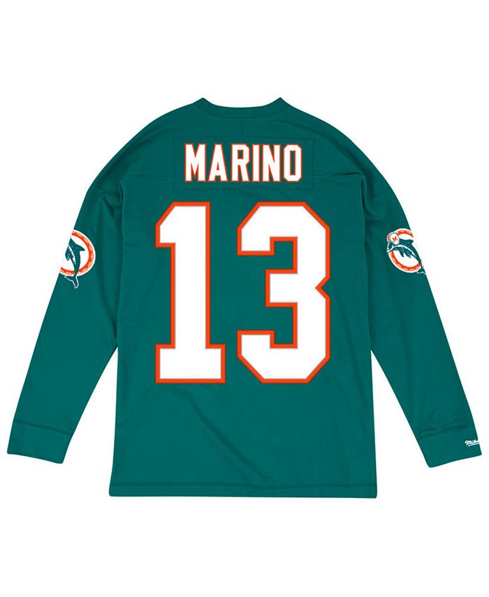 Mitchell & Ness Men's Dan Marino Miami Dolphins Retro Player Name & Numer Longsleeve T-Shirt Green