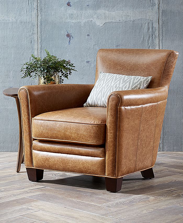 Furniture CLOSEOUT! Norwell Leather Chair Macy's