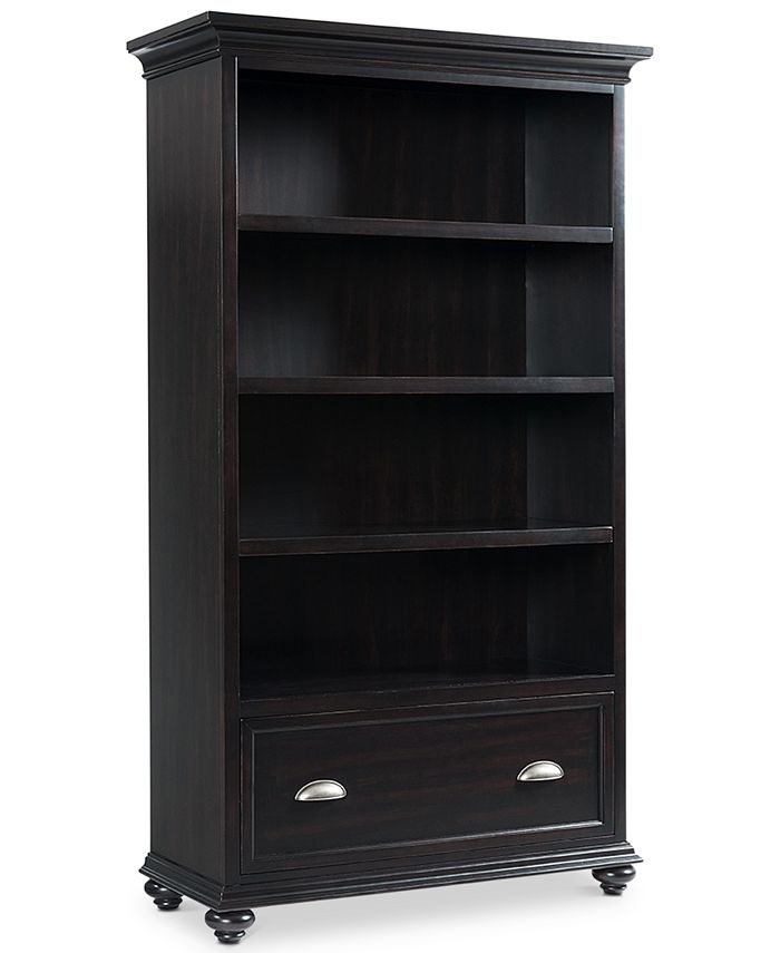 Furniture Clinton Hill Ebony Home Office Open Bookcase Macy's