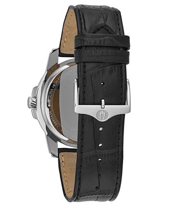 Bulova men's 96b158 precisionist leather strap watch best sale
