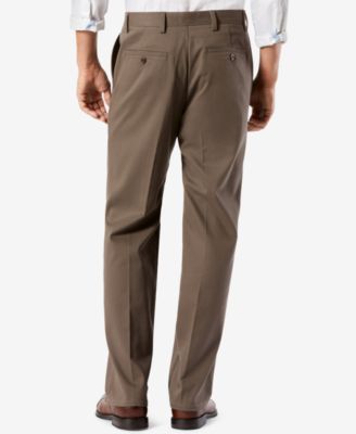 Men's Big & Tall Easy Classic Pleated Fit Khaki Stretch Pants