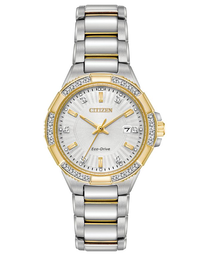 Citizen Eco-Drive Women's Riva Two-Tone Stainless Steel Bracelet Watch ...