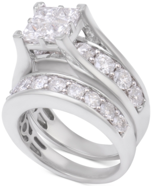 image of Diamond Channel-Set Bridal Set (4 ct. t.w.) in 14k White Gold