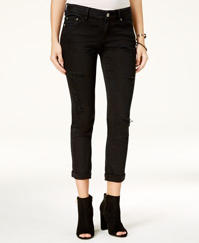 Unionbay Juniors' Margot Ripped Boyfriend Jeans