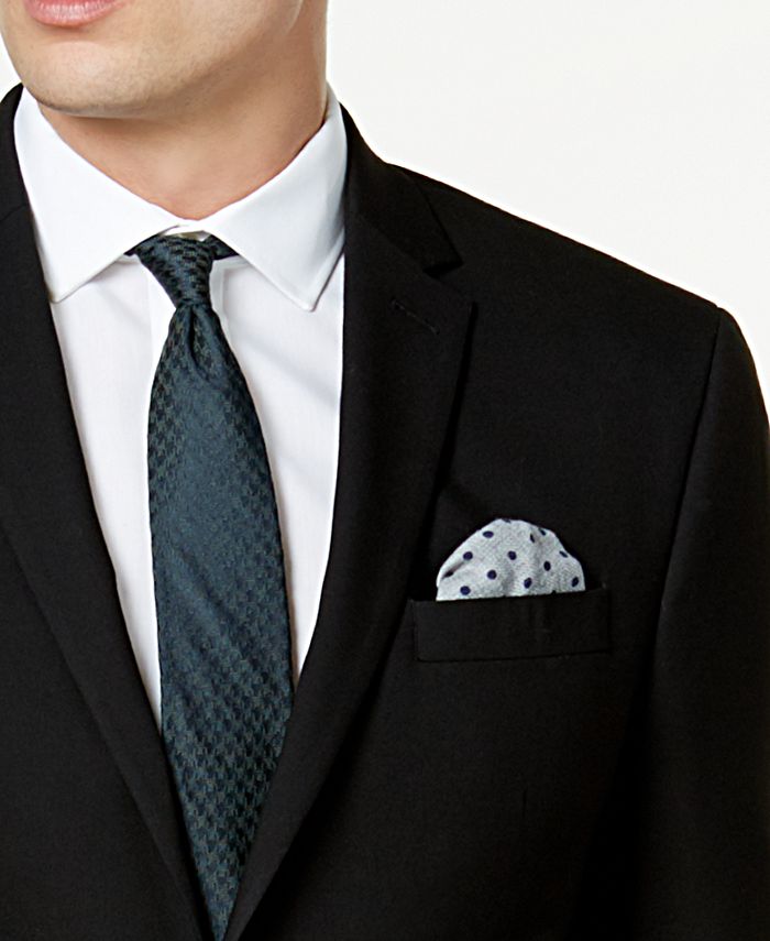 Cole Reaction Men's Ready Flex Solid Black SlimFit Suit Macy's