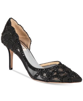 badgley mischka marissa embellished evening pumps