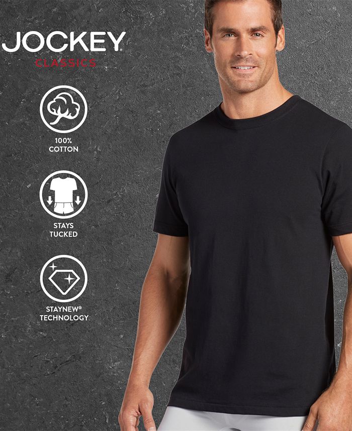 Jockey men's classic collection crewneck tagless Undershirt 3pack