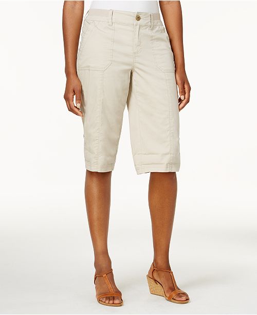 Style & Co Knit-Waistband Bermuda Shorts, Created for Macy's & Reviews ...