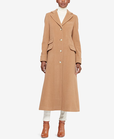 Lauren Ralph Lauren Wool-Cahsmere Blend Single-Breasted Coat - Coats ...