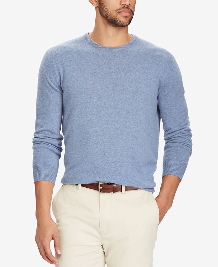 Polo Ralph Lauren Cable Crew-Neck Wool/Cashmere Blend Sweater - Macy's