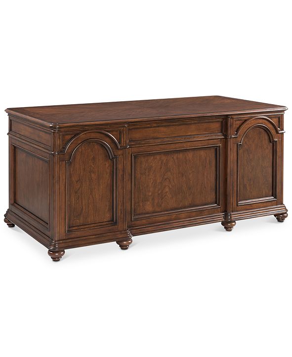 Furniture Clinton Hill Cherry Home Office Executive Desk & Reviews - Furniture - Macy&#39;s