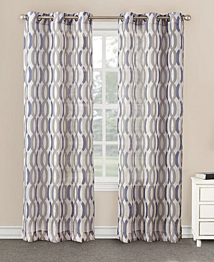 No. 918 Lichtenberg Chelsea 40" x 84" Ogee Sheer Grommet Curtain Panel ...