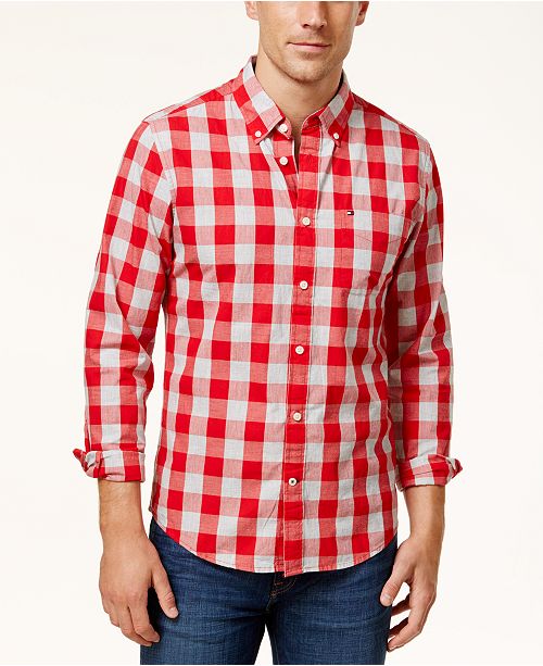 Tommy Hilfiger Men S Custom Fit Check Shirt Created For Macy S