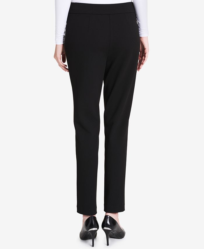 Calvin Klein Zip-Pocket Straight-Leg Pants - Macy's