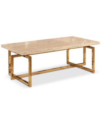 Abbyson Living - Corinne Stainless Steel Coffee Table, Quick Ship