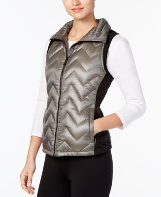 Calvin Klein Chevron Quilted Vest, Created for Macy's & Reviews ...