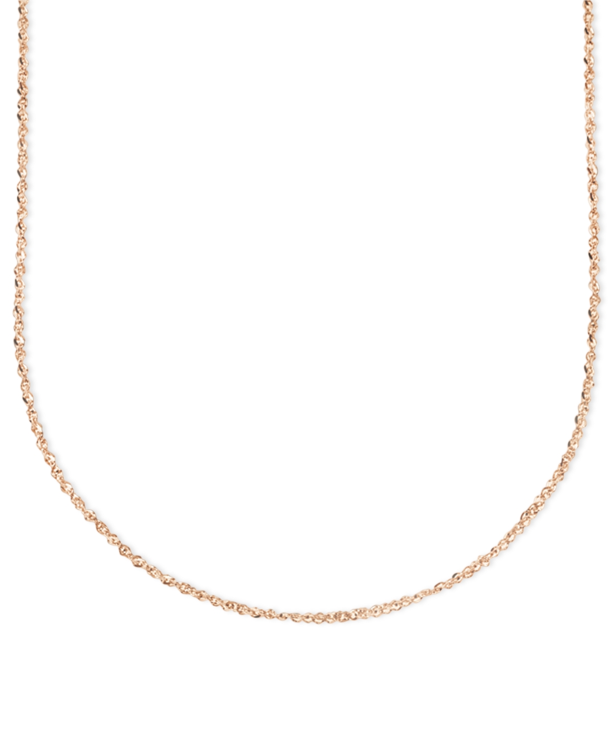 14k Rose Gold Necklace, 16" Perfectina Chain (1-1/8mm) - Rose Gold