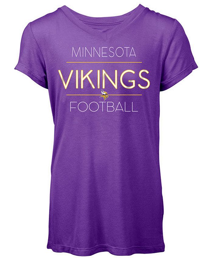 5th & Ocean Women's Minnesota Vikings Rayon V T-Shirt - Macy's