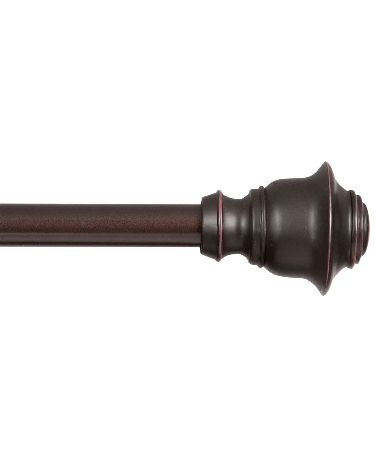 Finn 5/8" Fast Fit Easy Install Curtain Rod, 33"-66", Weathered Brown - Weathered Brown