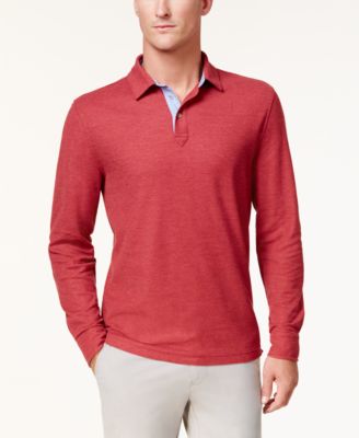 macy's men's long sleeve polo shirts