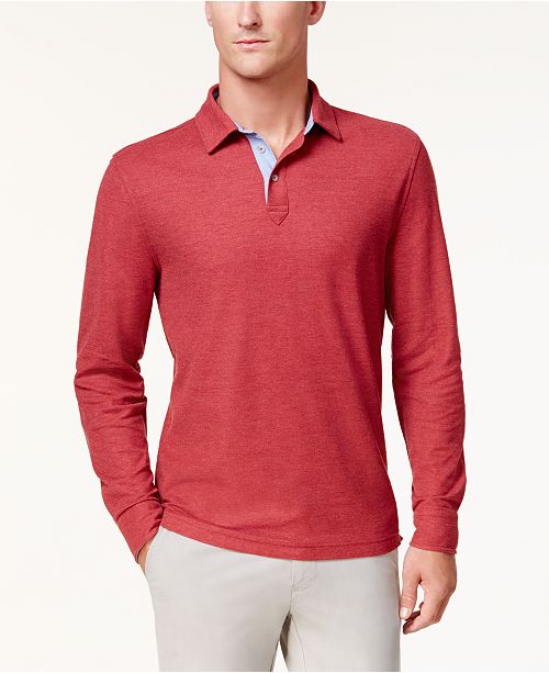 Club Room Men S Long Sleeve Performance Polo Created For