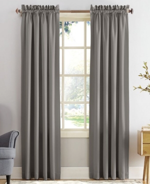 Sun Zero Grant Rod Pocket Top Curtain Panel, 54" X 63" In Grey