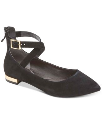 rockport ankle strap flats