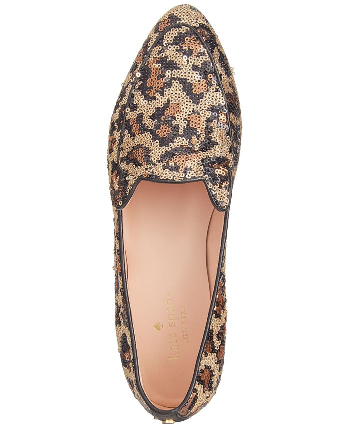 kate spade new york Caty Sequined Leopard Flats Macy's