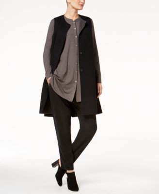 Eileen Fisher - Long Wool-Blend Vest