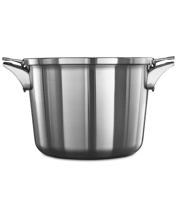 Calphalon CLOSEOUT! Tri-Ply Stainless Steel 8 Qt. Covered Stockpot - Macy's