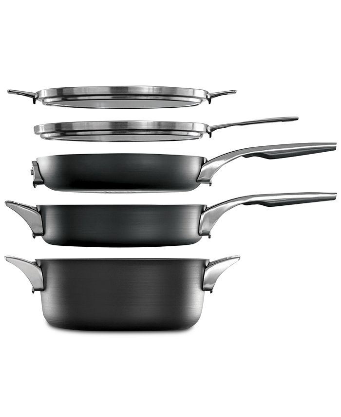 Calphalon Premier 10Pc. SpaceSaving Hard Anodized NonStick Cookware