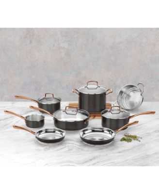 Cuisinart Onyx Black & Rose Gold 12-Pc Stainless Steel Cookware Set, Exclusively at Macy’s