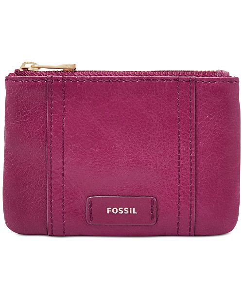 Fossil Ellis Leather Zip Coin Purse & Reviews Handbags & Accessories