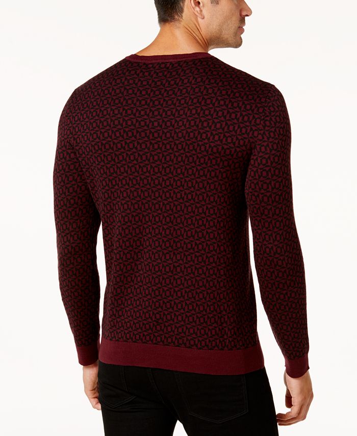 Alfani Men's Geometric VNeck Sweater, Created for Macy's Macy's
