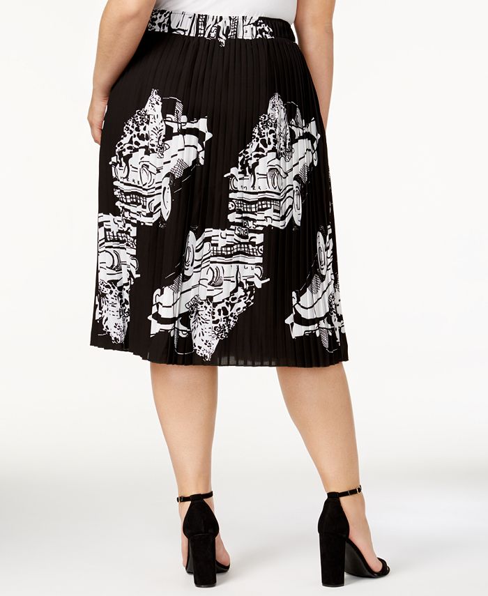 Melissa McCarthy Seven7 Trendy Plus Size Pleated Skirt - Macy's